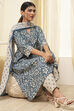 Red Cotton Printed Gathered Suit Set image number 0
