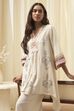 Off-White Cotton Asymmetric Co-ord Set image number 7