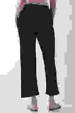 Black Solid Wide Leg Pants image number 5