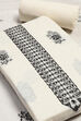 Cream Chanderi Unstitched Suit Set image number 4