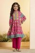 Pink Printed Anarkali Kurta Set image number 6
