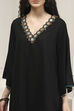 Black Viscose Rayon Relaxed Solid Suit Set image number 1