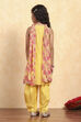 Dark Pink Polyester Straight Solid Suit Set image number 4