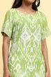 Blue Printed Straight Kurta Set image number 1
