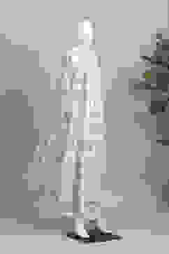 Blue Cotton Printed Embroidered Unstitched Suit Set image number 4