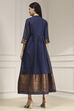Green Yarn-Dyed Flared Kurta image number 3