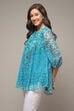 Blue Cotton Blend Printed Kurti image number 3