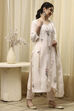 White/Pink Cotton Machine Embroidered Unstitched Suit Set image number 6