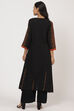 Red Cotton A-Line Yarndyed Kurta image number 5