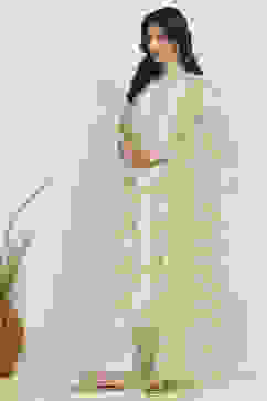 Gold Cotton Digital Print Unstitched Suit Set image number 4