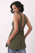Green Cotton Regular Short Kurti image number 4