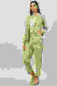 Beige Rayon Straight 3 Piece Set image number 5