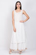 White Cotton Double Layered Printed Kurta image number 2