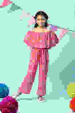 Pink Rayon Straight Jumpsuit image number 5
