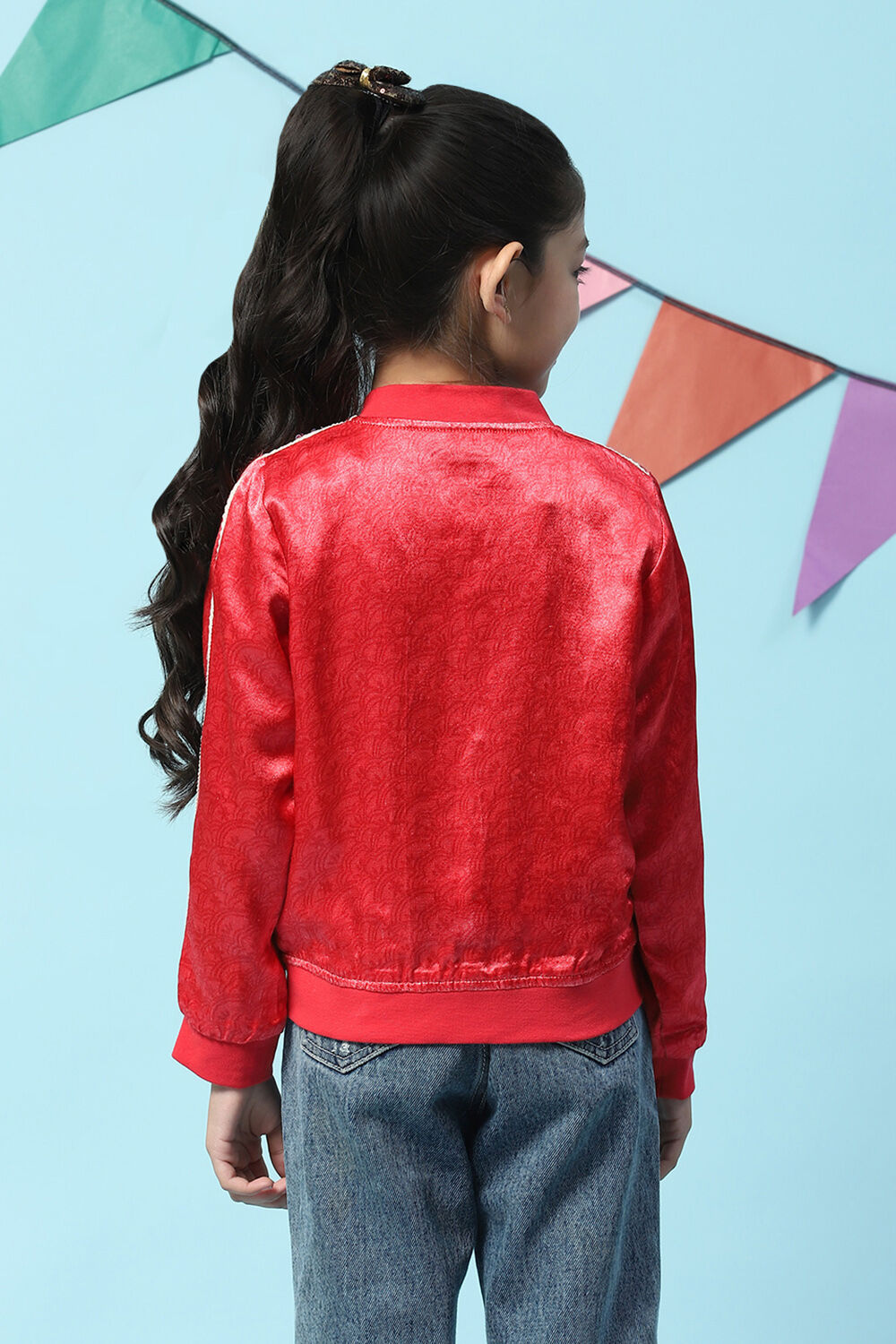 Red Viscose Blend Jacket image number 3