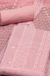 Pnk Georgette Unstitched Suit Set image number 1