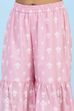 Pink Cotton Printed A-line Suit Set image number 2