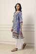Blue Viscose Rayon Floral Printed Straight Kurta image number 2