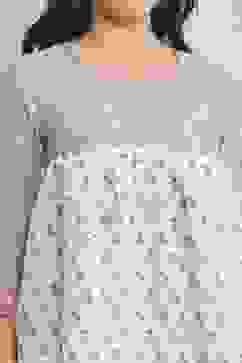 Green Art Silk Flared Kurta image number 1