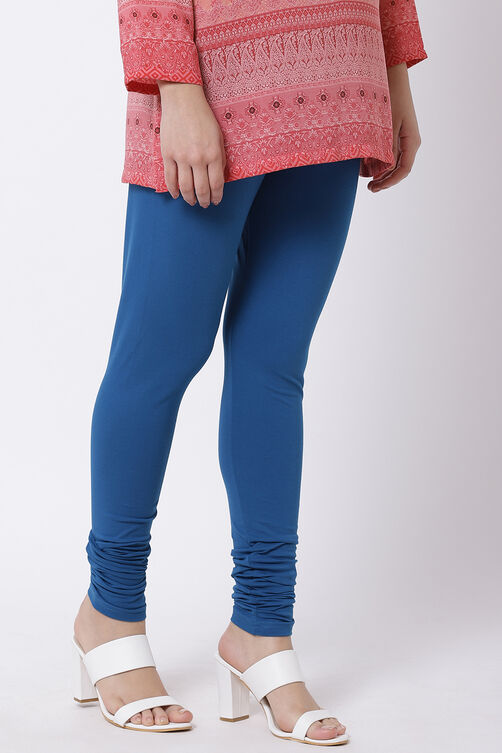 Fuschia Cotton Blend Solid Churidar image number 1