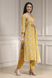 Turquoise Chanderi Handloom Unstitched Suit Set image number 6