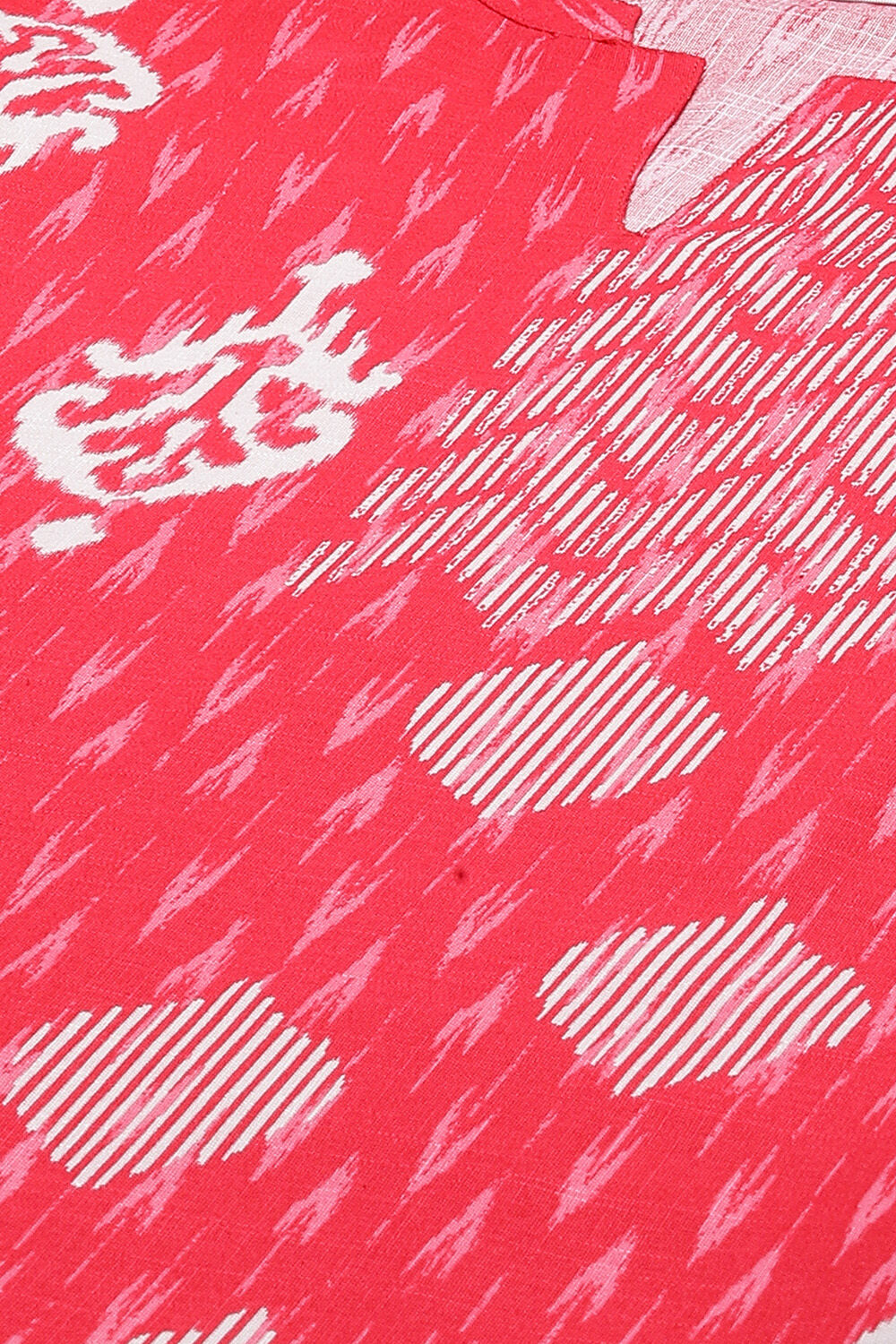 Red Cotton A Line Kurta image number 1