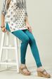 Camel Cotton Blend Solid Churidar image number 5