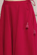 Fuchsia Viscose Rayon Kalidar Lehenga Set image number 2