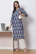 Blue & White Cotton woven 2 Piece Set image number 6