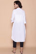 White Cotton Yarndyed Kurta image number 5