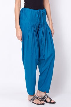 Blue Cotton Solid Salwar image number 3