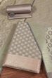 Grey Cotton Printed Embroidered Unstitched Suit Set image number 0