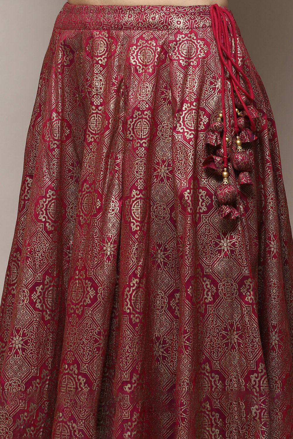 Navy Blue Polyester Straight Kurta Lehenga Set image number 2