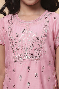 Pink Polyester Flared Suit Set image number 1