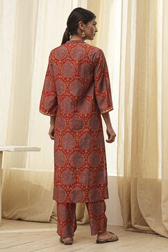 Rust Red Printed Co-ord Set image number 6