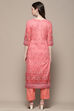 Blue Cotton Blend Digital Print Unstitched Suit Set image number 6