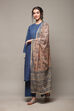 Black Cotton Straight Kurta Palazzo Suit Set image number 5