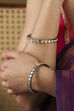 White Gold Plated Brass Studded Bangles image number 1