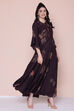 Brown Cotton Fusion Wear Dress image number 2