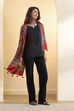 Red Modal Silk Ajrakh Dupatta image number 0