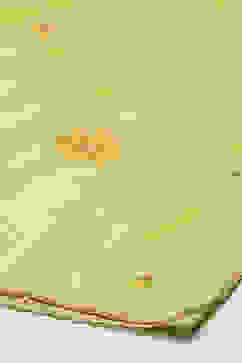 Lime Green Cotton Blend Layered Kurta Suit Set image number 3