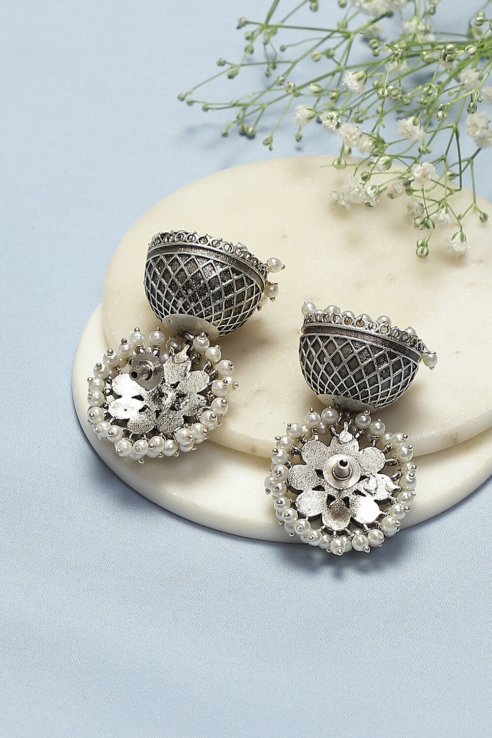 Peach Brass Earrings image number 2