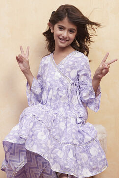 Lilac Cotton Garara Set image number 1