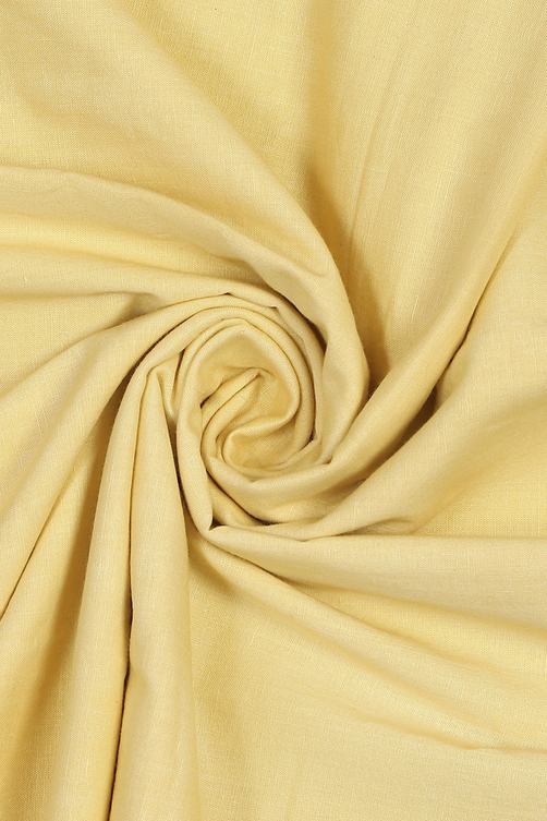 Yellow Cotton Schiffly Unstitched Suit Set image number 4