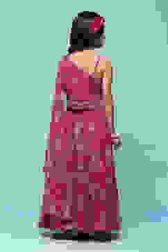 Pink Polyester Short Kurta Printed Suit Set image number 4