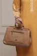 Brown PU Satchel image number 8