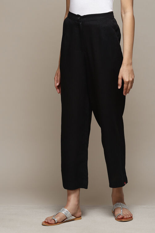 Off White Cotton Regular Pant image number 2
