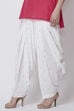 Off White Cotton Solid Salwar image number 0