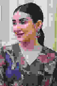 Maroon White Brass Drop & Danglers image number 3