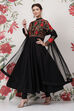 Rohit Bal Ivory Cotton Silk Anarkali Yarndyed Suit Set image number 7
